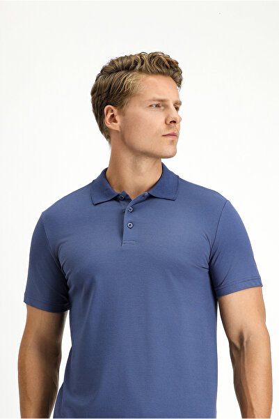 Kiğılı Slim Fit Pamuklu Düz Polo Yaka Tişört