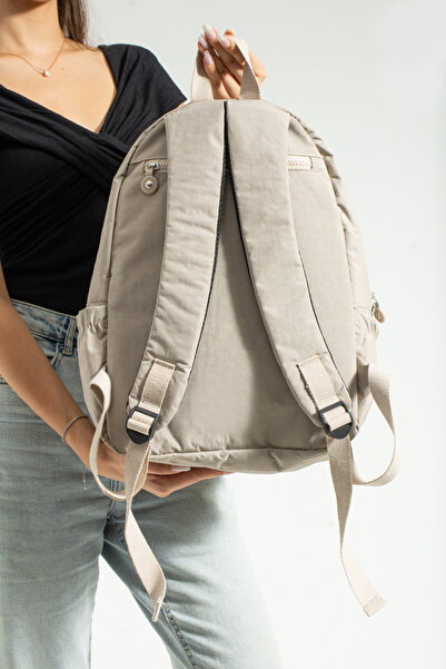 Çanta Trend 9 Compartment Luxury Crinkle Fabric High School and Middle School Backpack