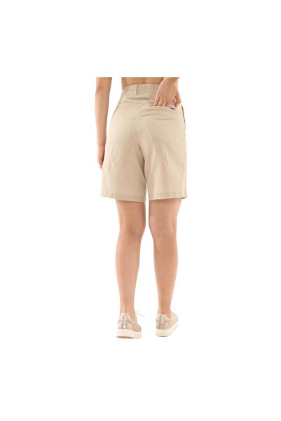 Timberland B0A67Qqy941-R Timberland Linen Bermuda Women's Shorts and Capri Cream