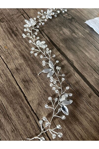 Generic Brand Bridal Tiara Bridal Hair Accessory Bridal Tiara with Pearls Mirror Crystal Bright Stone 28-30cm Length