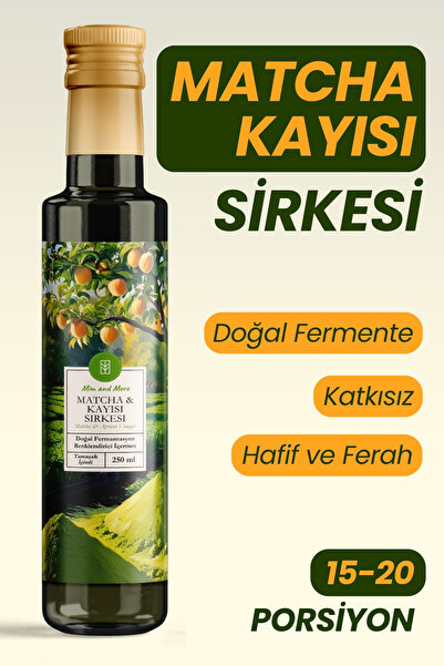 Mim and More Matcha & Kayısı Sirkesi - Doğal Fermantasyon, %100 Doğal, Katkıs...