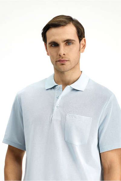 Kiğılı Μπλουζάκι με κανονική εφαρμογή από βαμβακερό μονόχρωμο γιακά πόλο