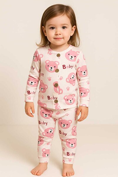Tosyalı Burak Bebe Children's Cotton Combed Pajama Set 1/4 Year Old