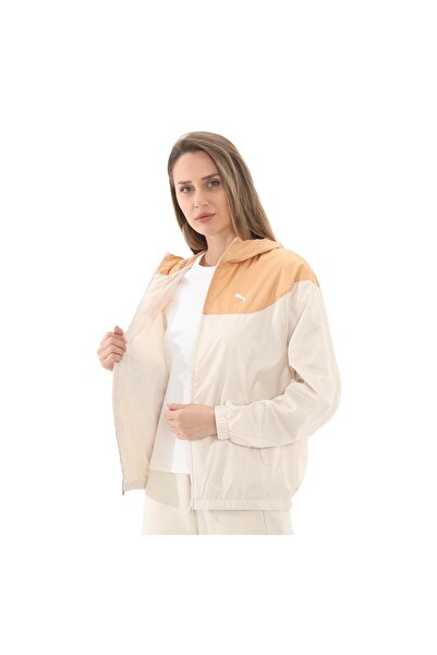 Puma 685134-87 Ess Relaxed Windbreaker Women's Raincoat-R &amp; Uuml;Zgarlik Coffee