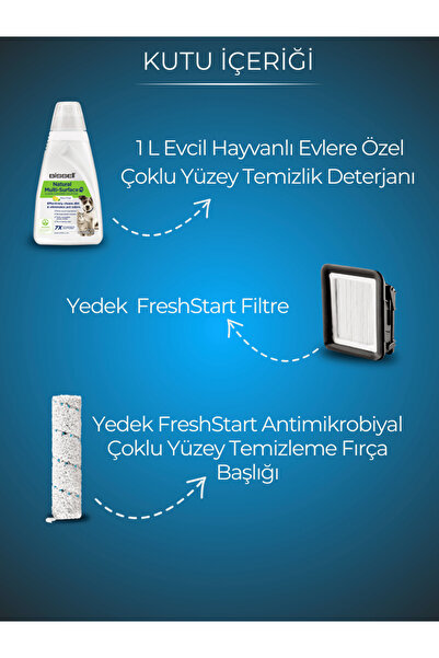 Bissell CrossWave HydroSteam Pet Select Buharlı Dikey Süpürme ve Silme Makinesi