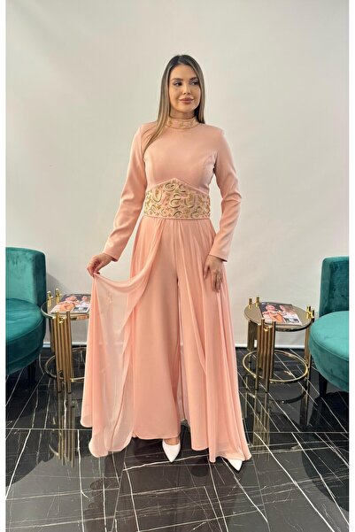 White Corner 3194 NAKIŞ İŞLEMELİ ŞİFON DETAYLI TULUM