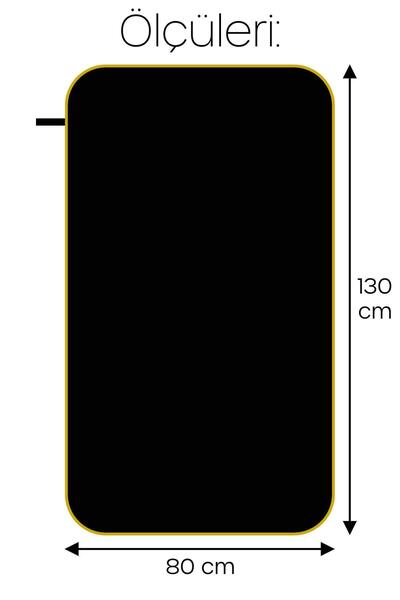 Telvesse Πετσέτα πισίνας Unisex Microfiber 80x130 cm Μαλακή υφή Πετσέτα μπάνιου θάλασσας Αθλητική πετσέτα μεγάλου μεγέθους Μαύρη