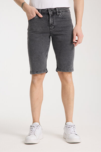 muzzo jeans Чоловічі відкриті сірі джинсові шорти