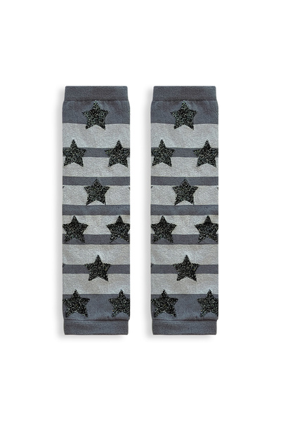 MSHB&G Покривало за прах за момиче със звезди в сиви райета