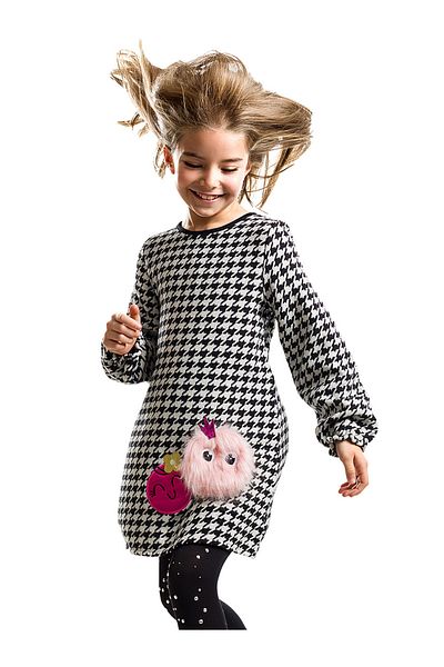 MSHB&G My Dude Zizi Girl's Woven Long Sleeve Dress