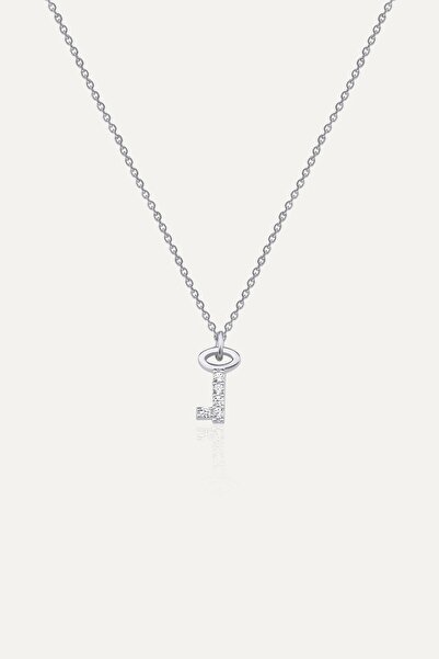 Gimora Gümüş Üzeri Rodyum Kaplama Taşlı Anahtar Kolye