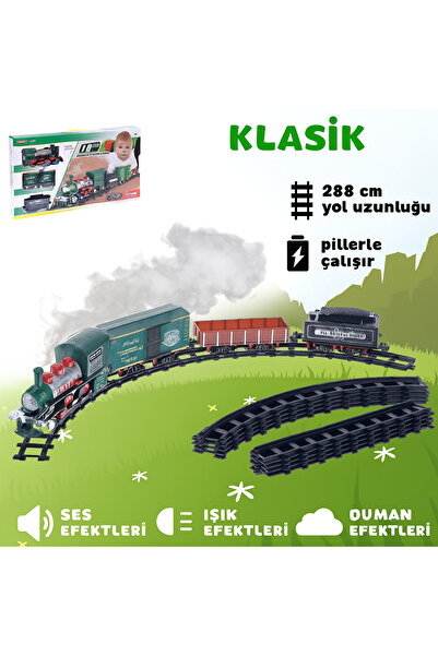 LRS STORE Buharlı Işıklı Ve Sesli Tren Seti 14 Parça Vagon-Lokomotif Oyuncak ...