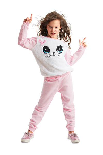 Denokids Σετ φόρμας για κορίτσια Soft - Baby Cat