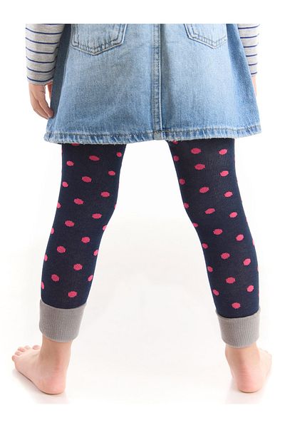 Denokids Котешки чорапогащник на точки за момиче