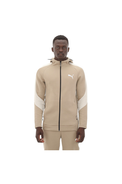 Puma Puma Evostripe 681700-67 Ανδρικό μπουφάν με κουκούλα - Κρέμα