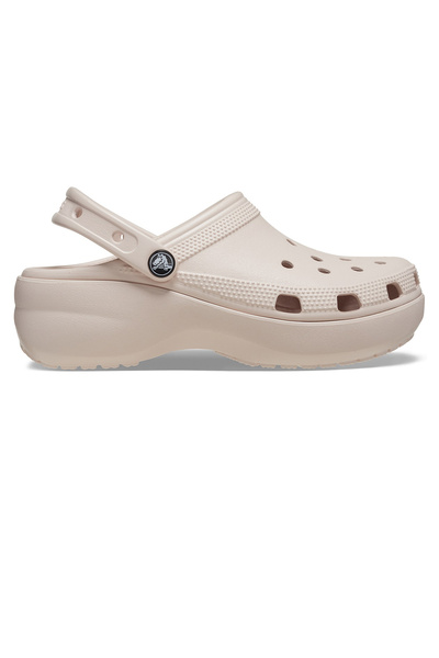 Crocs 206750 -6ur Classic Platform Clog W - Women's Cream Slippers