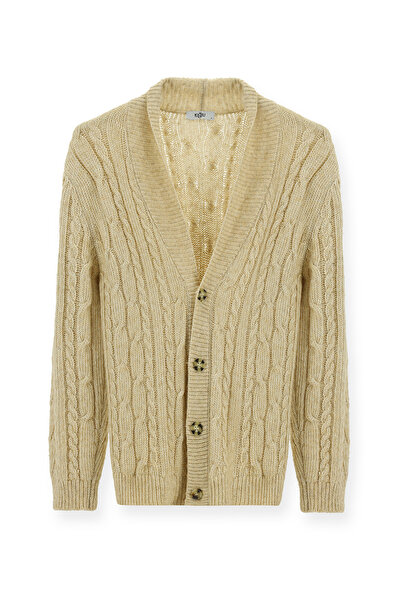 Kiğılı Patterned Wool Knitwear Cardigan