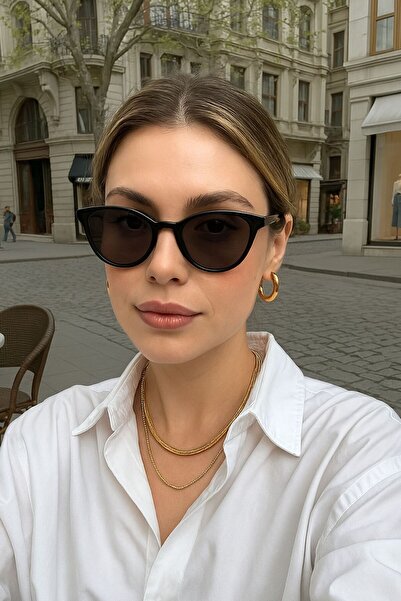 REN EYEWEAR نظارة شمسية نورا كات آي - إطار رفيع أسود موديل نسائي أنيق - حماية من الأشعة فوق البنفسجية 400