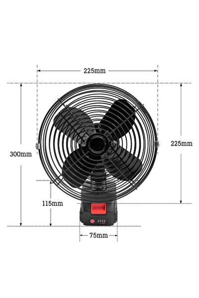 ULUBAGSHOP Portable camping fan with rechargeable battery and 2 cordless speeds