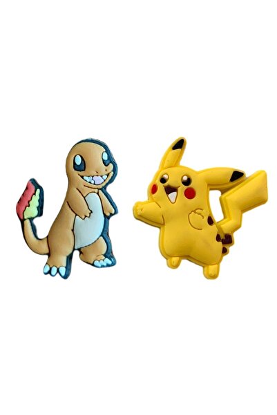 odaburada Terlik Süsü-terlik Tokası Pokemon Pikachu-charmender 2'li Set