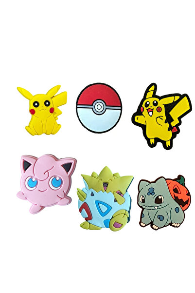 odaburada Terlik Süsü-terlik Tokası Pokemon 6'lı Set