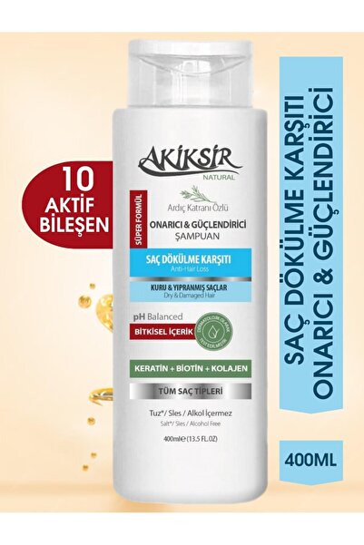 Akiksir Doğal Ardiç Katranı Saç Uzatan Şampuan 400ml