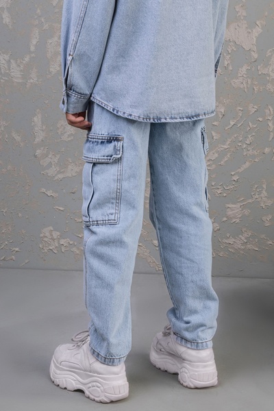 DMB BOYS & GIRLS 100% bumbac, cu croiala dreaptă, pantaloni din denim pentru băieți