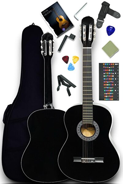 Furia CG-3902BK SOLAK Klasik Gitar 4/4 Yetişkin Boy Sap Ayarlı Full Set