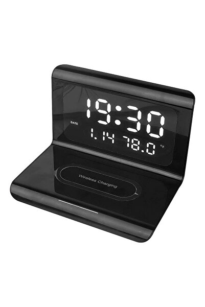 Blasko DigitalStation LED digital alarm clock and fast wireless charging station