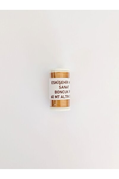 Eskişehir hobi sanat 60 Metre Soft Yumuşak Altın Sarı Renk Kum Boncuk Ipi Bon...