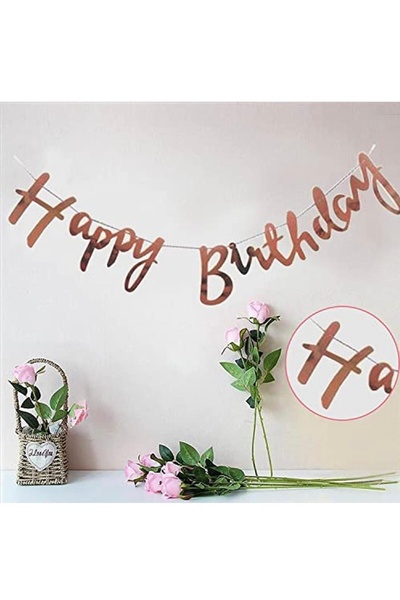 Deniz Party Store Μεταλλική καλλιγραφία ροζ χρυσό 110 cm