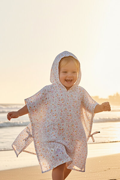 Kanz Baby 100% Cotton Muslin Hooded Poncho