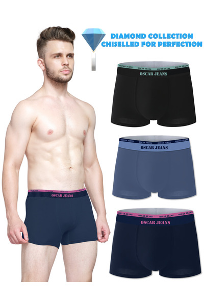OSCAR JEANS Diamond Collection Cotton Modal Men's Underwear Boxer Trunks Luxurious Ultrasoft Breathable