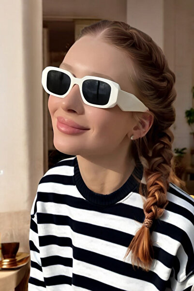 Chunky Frame Unisex Jen White Luxury Sunglasses