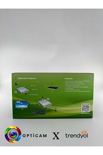 Opticam HDMI 60M KVM Extender With Audio