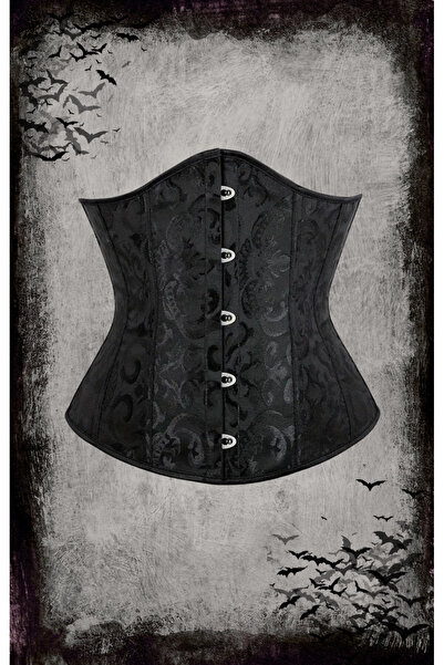 Mournbelle Desenli Gotik / Vintage Bel Korsesi