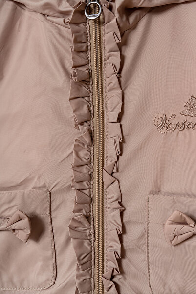 Verscon Дівчача куртка з капюшоном та вишивкою, вітровка та дощовик, 1–5 років