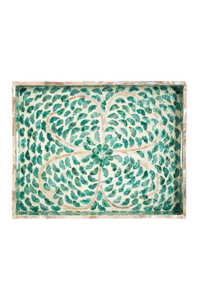 Mudo Home HARMONY GREEN DEKORATİF TEPSİ 5X35X45CM