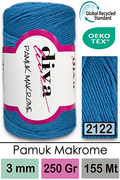 Diva İplik Diva Pamuk Макроме 2122 Океан