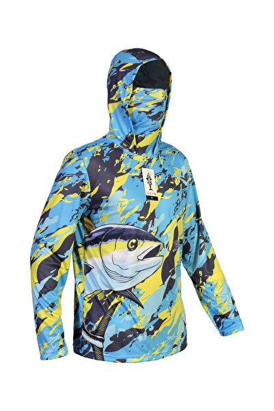 dkmoutdoor Orkw Kapüşonlu Uzun Kollu Balıkçı Ve Su Sporları Uv Korumalı Su Iticili T-shirt