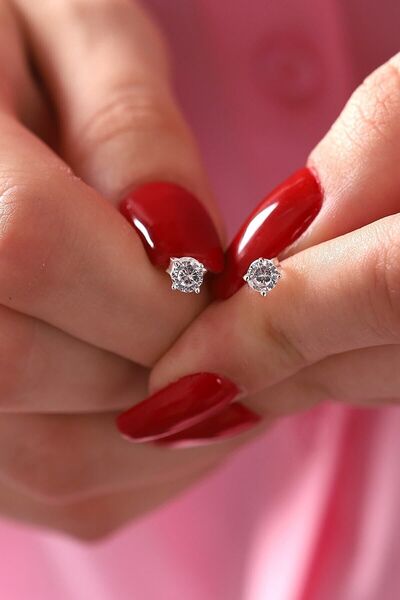 KAR DİAMOND 925 Ayar Gümüş Zirconia Taşlı 4 Milim Tek Taş Pırlanta Modeli Küp...