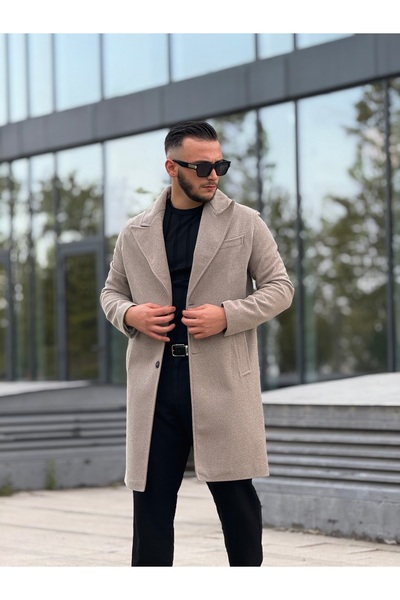 KINGAF Men's Long Spoon Coat