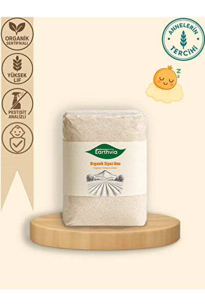 EARTHVİA Organik Siyez Unu 500 GR OPP