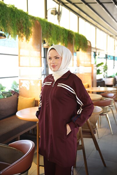 Ryzi Moda Women's Hijab Tracksuit Sports Set with Zipper