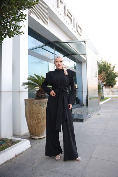 Ryzi Moda Wide Belt Hijab Jumpsuit