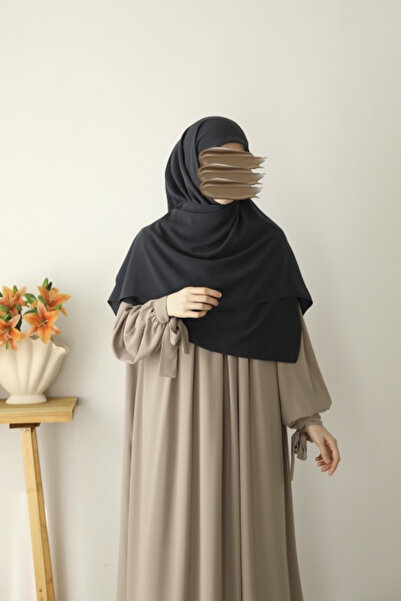 FRESCO SCARFS Tesettür Hijab Medine Ipeği Eşarp Antrasit