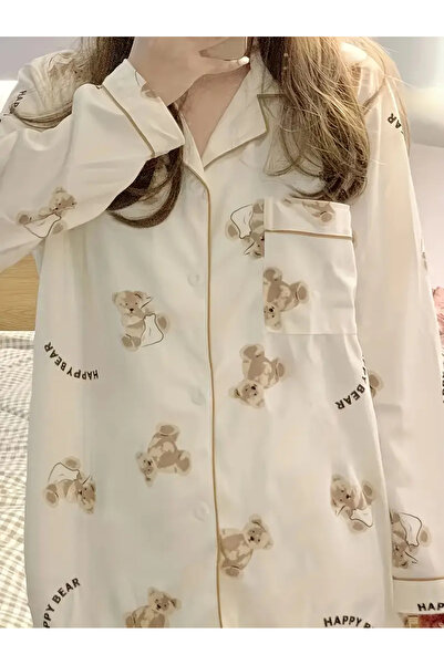 ymaltunışık Ayıcık Baskılı Yumuşak Pijama Takımı