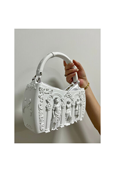 AURA Otantik Dokulu Vintage Tasarım Omuz ve El Çantası