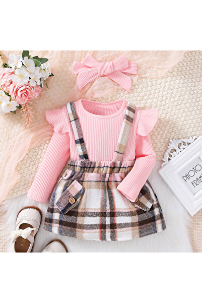 Choice Spring and Autumn Pink Long Sleeved Top - Cute Girl Casual Sling Dress...