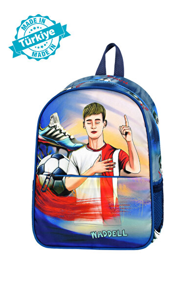 CANLOOR Geantă pentru grădiniță cu tematică de fotbal cu licență Waddell, geantă termoizolată pentru nutriție, set de 2